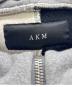 AKM (エーケーエム) ジップパーカー グレー×ブラック サイズ:M：3000円