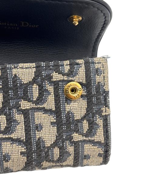 Christian Dior（クリスチャン ディオール）Christian Dior (クリスチャン ディオール) 4連キーケース ネイビー×ベージュの古着・服飾アイテム