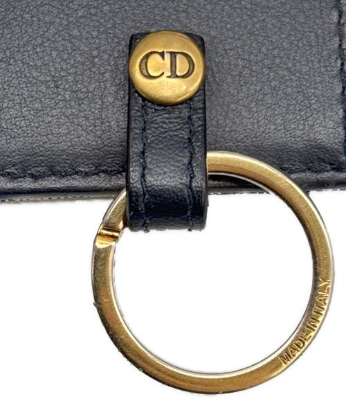 Christian Dior（クリスチャン ディオール）Christian Dior (クリスチャン ディオール) 4連キーケース ネイビー×ベージュの古着・服飾アイテム