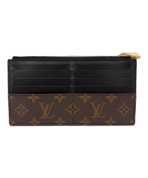 LOUIS VUITTON（ルイ ヴィトン）LOUIS VUITTON (ルイ ヴィトン) スリム パース　M80348 ブラウン×ブラックの古着・服飾アイテム