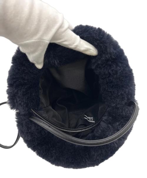 SONIA RYKIEL（ソニア リキエル）SONIA RYKIEL (ソニア リキエル) エコファーショルダーバッグ ネイビー×レッドの古着・服飾アイテム