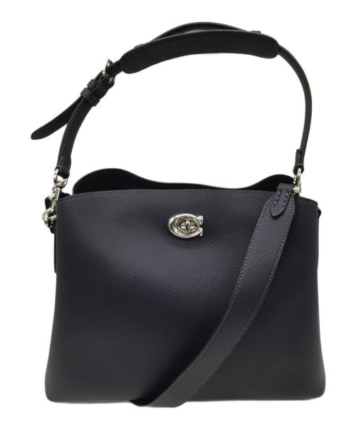 COACH（コーチ）COACH (コーチ) 2WAYショルダーバッグ ネイビーの古着・服飾アイテム