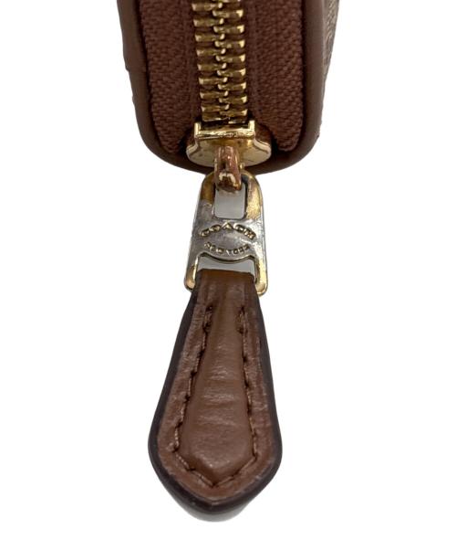 COACH（コーチ）COACH (コーチ) アコーディオン ジップ ウォレット ブラウンの古着・服飾アイテム