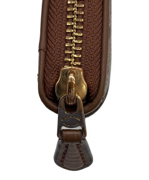 COACH（コーチ）COACH (コーチ) アコーディオン ジップ ウォレット ブラウンの古着・服飾アイテム