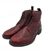 REGALリーガル）の古着「ウィングチップレースアップブーツ」｜レッド