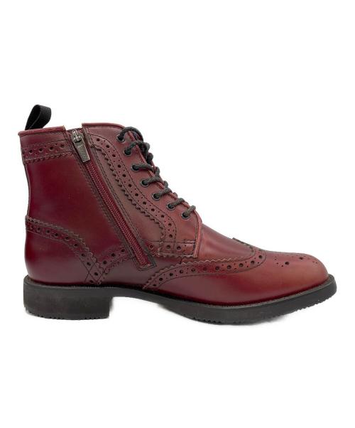 REGAL（リーガル）REGAL (リーガル) ウィングチップレースアップブーツ レッド サイズ:24.5の古着・服飾アイテム