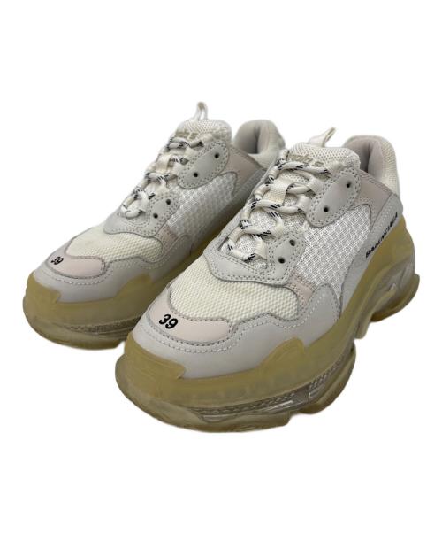 BALENCIAGA（バレンシアガ）BALENCIAGA (バレンシアガ) Triple S クリアソール ホワイト サイズ:26の古着・服飾アイテム