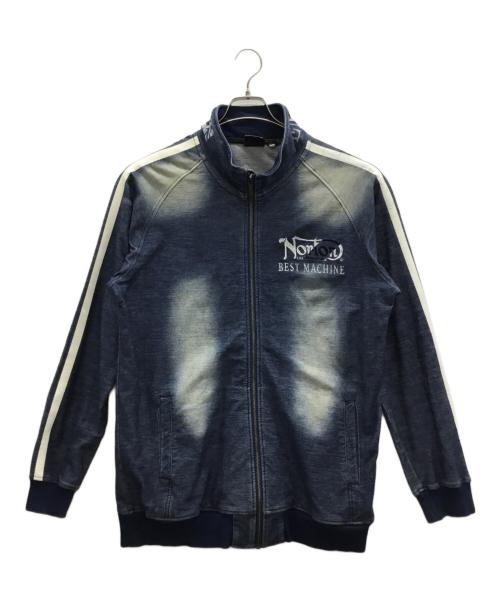 Norton（ノートン）Norton (ノートン) ストレッチカットデニムスタンドジャケット ブルー サイズ:XLの古着・服飾アイテム