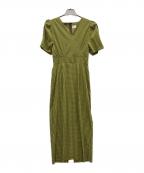 Katrinカトリン）の古着「v-neck maxi onepiece」｜グリーン×ブラウン