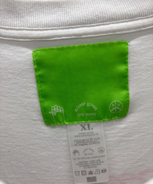 MISTER GREEN（ミスターグリーン）MISTER GREEN (ミスターグリーン) Tシャツ ホワイト×グリーン サイズ:XLの古着・服飾アイテム