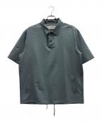 nano・universe×SHELTECHナノ・ユニバース×シェルテック）の古着「プルオーバープランサーシャツ」｜黄緑