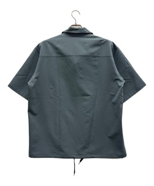 nano・universe（ナノ・ユニバース）nano・universe (ナノ・ユニバース) SHELTECH (シェルテック) プルオーバープランサーシャツ 黄緑 サイズ:Lの古着・服飾アイテム