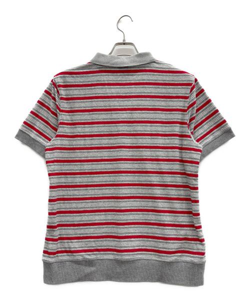 Champion（チャンピオン）Champion (チャンピオン) ポロシャツ グレー×レッド サイズ:Lの古着・服飾アイテム