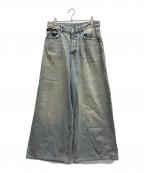 ZARAザラ）の古着「オーバーダイバギーデニムパンツ」｜スカイブルー