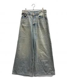 ZARA（ザラ）の古着「オーバーダイバギーデニムパンツ」｜スカイブルー