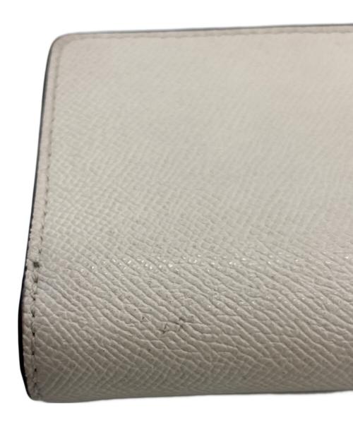 COACH（コーチ）COACH (コーチ) ミディアム コーナー ジップ ウォレット アイボリー×ブラウンの古着・服飾アイテム