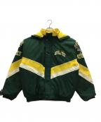 STARTERスターター）の古着「中綿ジャケット」｜グリーン×イエロー