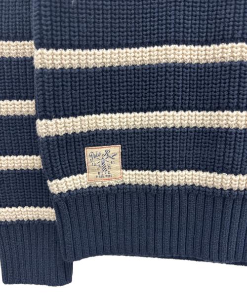 POLO RALPH LAUREN（ポロ・ラルフローレン）POLO RALPH LAUREN (ポロ・ラルフローレン) ボーダーセーター ネイビー×ホワイト サイズ:Mの古着・服飾アイテム