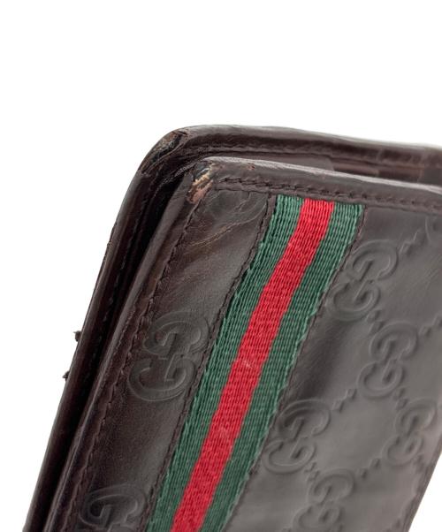 GUCCI（グッチ）GUCCI (グッチ) 3つ折り財布 ブラウンの古着・服飾アイテム