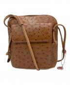 RODANIAロダニア）の古着「オーストリッチショルダーバッグ」｜ブラウン