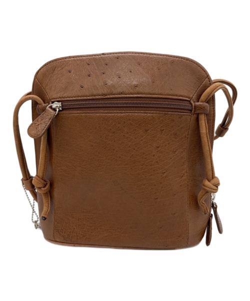 RODANIA（ロダニア）RODANIA (ロダニア) オーストリッチショルダーバッグ ブラウンの古着・服飾アイテム