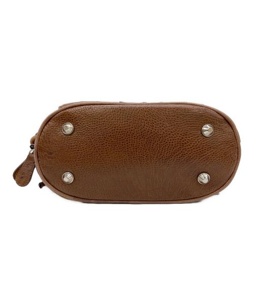 RODANIA（ロダニア）RODANIA (ロダニア) オーストリッチショルダーバッグ ブラウンの古着・服飾アイテム