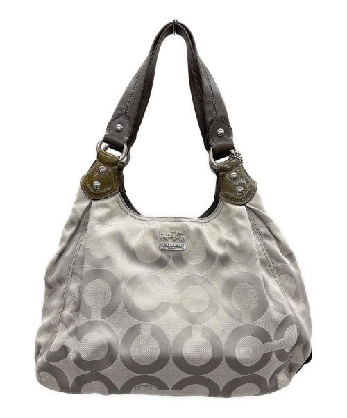 COACH（コーチ）COACH (コーチ) トートバッグ ホワイト×グレーの古着・服飾アイテム