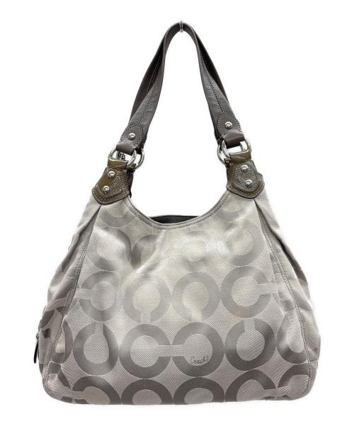 COACH（コーチ）COACH (コーチ) トートバッグ ホワイト×グレーの古着・服飾アイテム