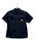 stussyステューシー）の古着「半袖ワークシャツ」｜ネイビー