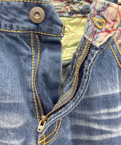 錦（ニシキ）錦 (ニシキ) エヴァンゲリオン (エヴァンゲリオン) 刺繍デニムパンツ インディゴ サイズ:32の古着・服飾アイテム