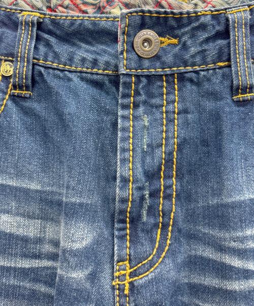 錦（ニシキ）錦 (ニシキ) エヴァンゲリオン (エヴァンゲリオン) 刺繍デニムパンツ インディゴ サイズ:32の古着・服飾アイテム