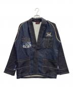 native gang family mc-）の古着「デニムジャケット」｜インディゴ×ブルー
