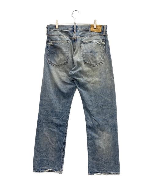 POLO RALPH LAUREN（ポロ・ラルフローレン）POLO RALPH LAUREN (ポロ・ラルフローレン) ダメージ加工デニムパンツ ブルー サイズ: 81cm (W32)の古着・服飾アイテム