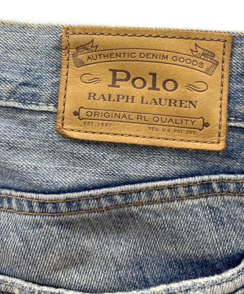 POLO RALPH LAUREN（ポロ・ラルフローレン）POLO RALPH LAUREN (ポロ・ラルフローレン) ダメージ加工デニムパンツ ブルー サイズ: 81cm (W32)の古着・服飾アイテム