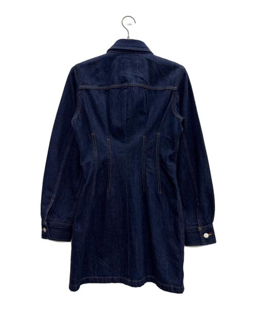 moussy（マウジー）moussy (マウジー) ウエストタックミニドレス ワンウォッシュ サイズ:2 未使用品の古着・服飾アイテム