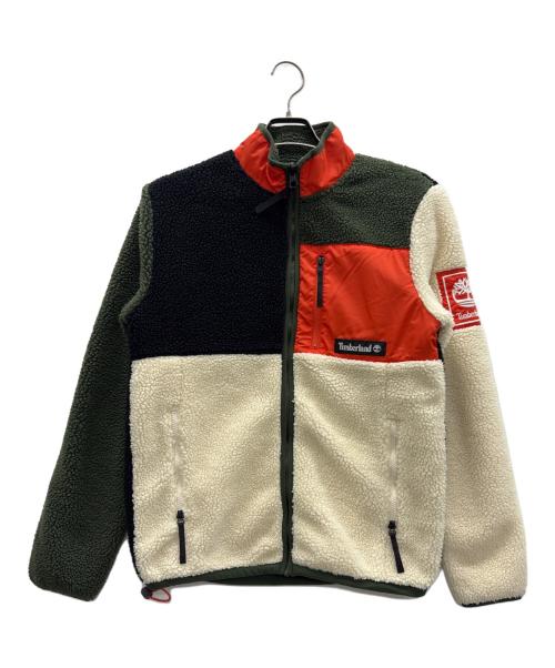 Timberland（ティンバーランド）Timberland (ティンバーランド) フリースジャケット カーキ×オレンジ サイズ:Sの古着・服飾アイテム