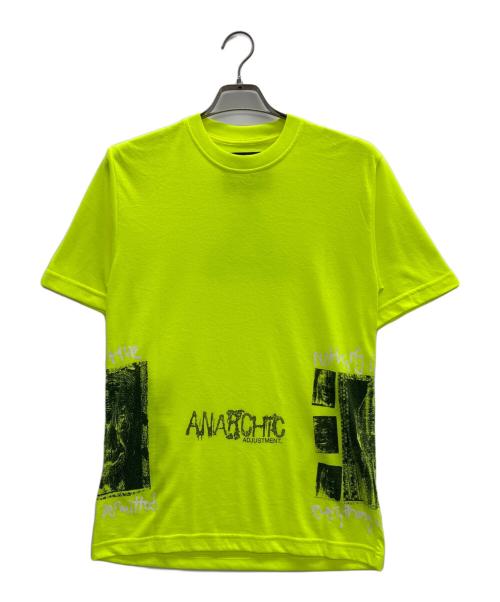 PALACE（パレス）PALACE (パレス) ANARCHIC ADJUSTMENT (アナ-キックアジャストメント) Tシャツ 黄緑 サイズ:Sの古着・服飾アイテム