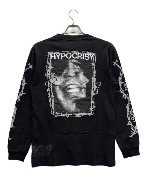 ANARCHIC ADJUSTMENT（アナーキック・アジャストメント）ANARCHIC ADJUSTMENT  (アナーキック・アジャストメント) PALACE (パレス) ロングスリーブカットソー ブラック×ホワイト サイズ:Sの古着・服飾アイテム