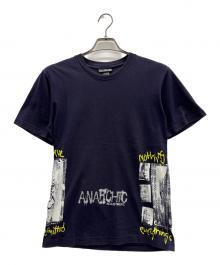 ANARCHIC ADJUSTMENT（アナーキック・アジャストメント）の古着「Tシャツ」｜ネイビー×ホワイト