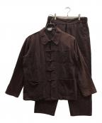 L'Anti cherランチシェール）の古着「チャイナセットアップ」｜ワインレッド