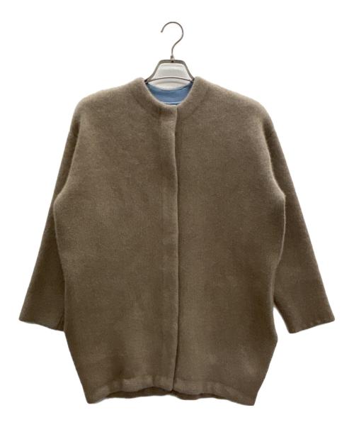 ELENDEEK（エレンディーク）ELENDEEK (エレンディーク) ラクーンミックスダブルカーディガン グレー×ブルー サイズ:1の古着・服飾アイテム