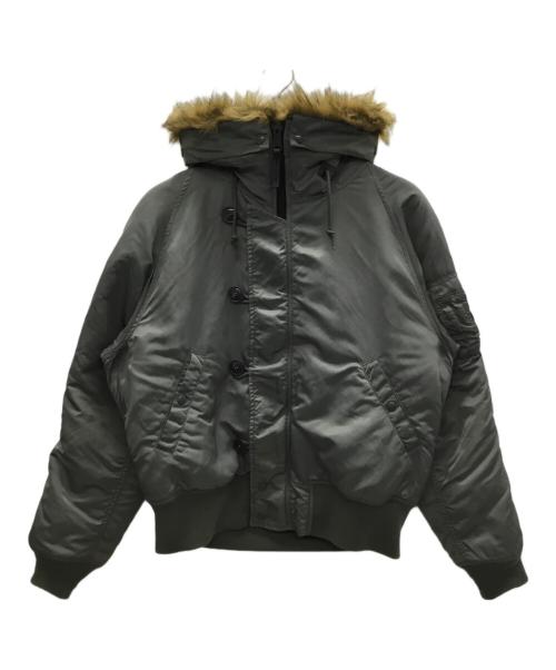 ALPHA INDUSTRIES（アルファインダストリーズ）ALPHA INDUSTRIES (アルファインダストリーズ) フライトジャケット カーキ サイズ:Lの古着・服飾アイテム