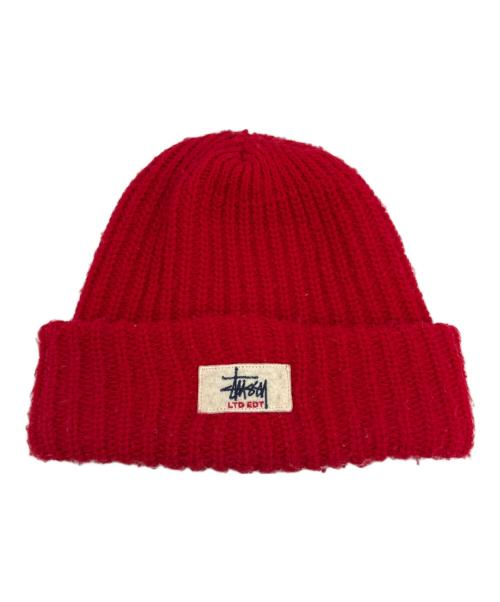 stussy（ステューシー）stussy (ステューシー) ニット帽 レッドの古着・服飾アイテム