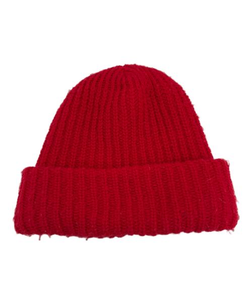 stussy（ステューシー）stussy (ステューシー) ニット帽 レッドの古着・服飾アイテム