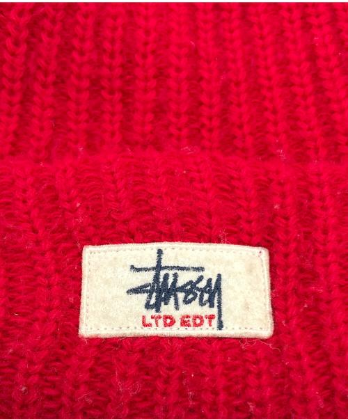 stussy（ステューシー）stussy (ステューシー) ニット帽 レッドの古着・服飾アイテム