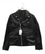 URBAN RESEARCHアーバンリサーチ）の古着「ゴートレザーダブルライダースジャケット」｜ブラック