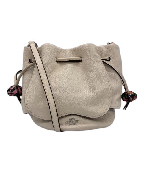 COACH（コーチ）COACH (コーチ) ショルダーバッグ アイボリー×ブラックの古着・服飾アイテム