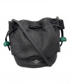 COACHコーチ）の古着「ショルダーバッグ」｜ブラックグリーン