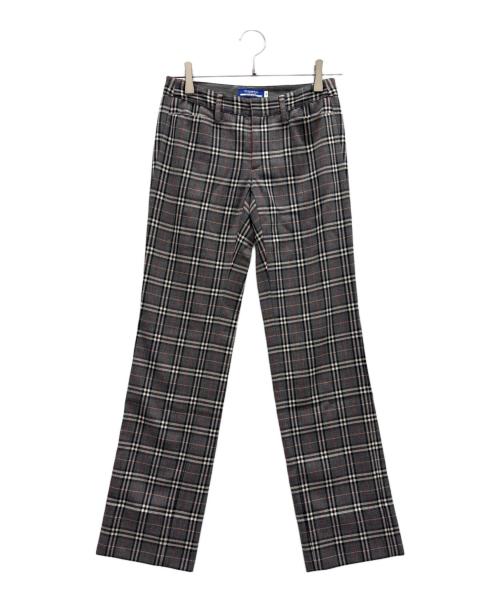 BURBERRY BLUE LABEL（バーバリーロンドンブルーレーベル）BURBERRY BLUE LABEL (バーバリーロンドンブルーレーベル) ノバチェックパンツ グレー サイズ:34の古着・服飾アイテム