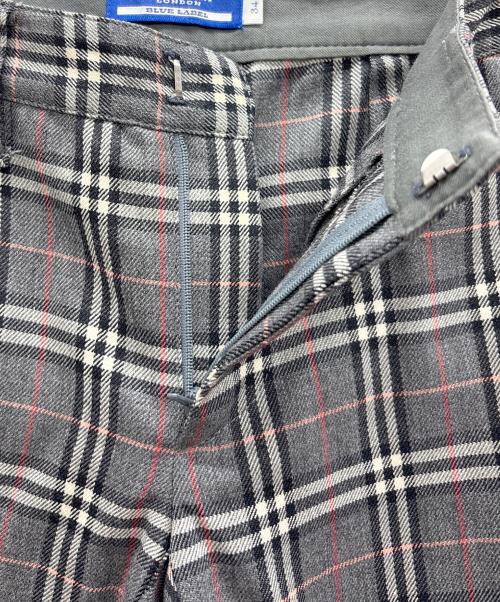 BURBERRY BLUE LABEL（バーバリーロンドンブルーレーベル）BURBERRY BLUE LABEL (バーバリーロンドンブルーレーベル) ノバチェックパンツ グレー サイズ:34の古着・服飾アイテム